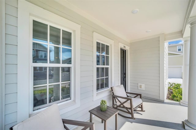 view of patio / terrace featuring covered porch