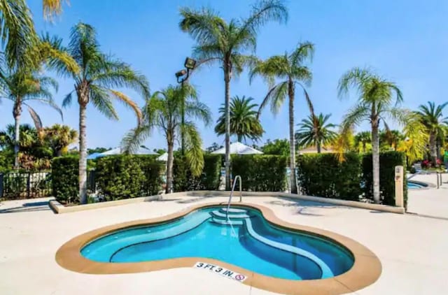 view of pool with a patio area