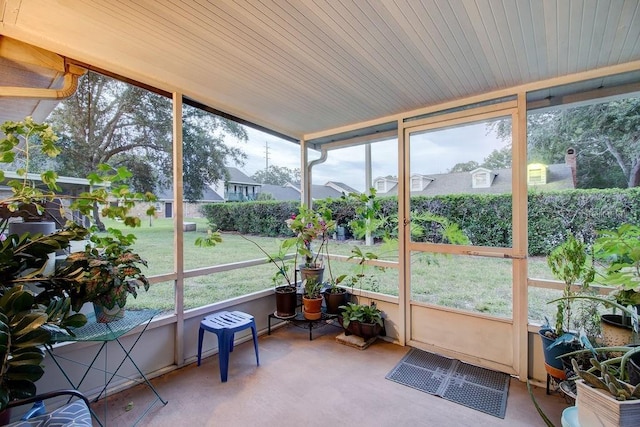 view of sunroom