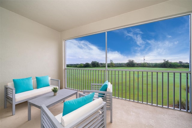 view of sunroom