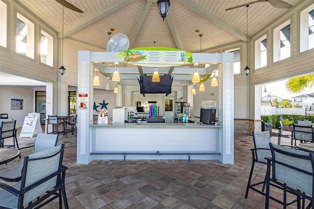 view of patio / terrace featuring ceiling fan