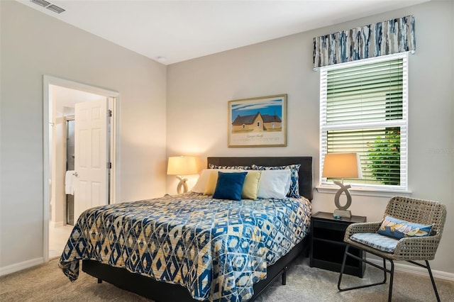 view of carpeted bedroom