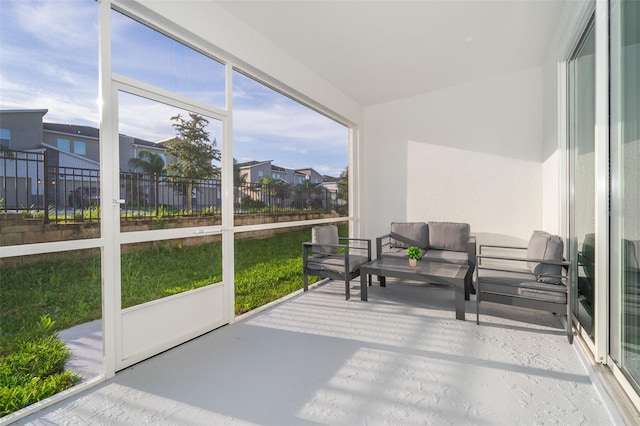 view of sunroom