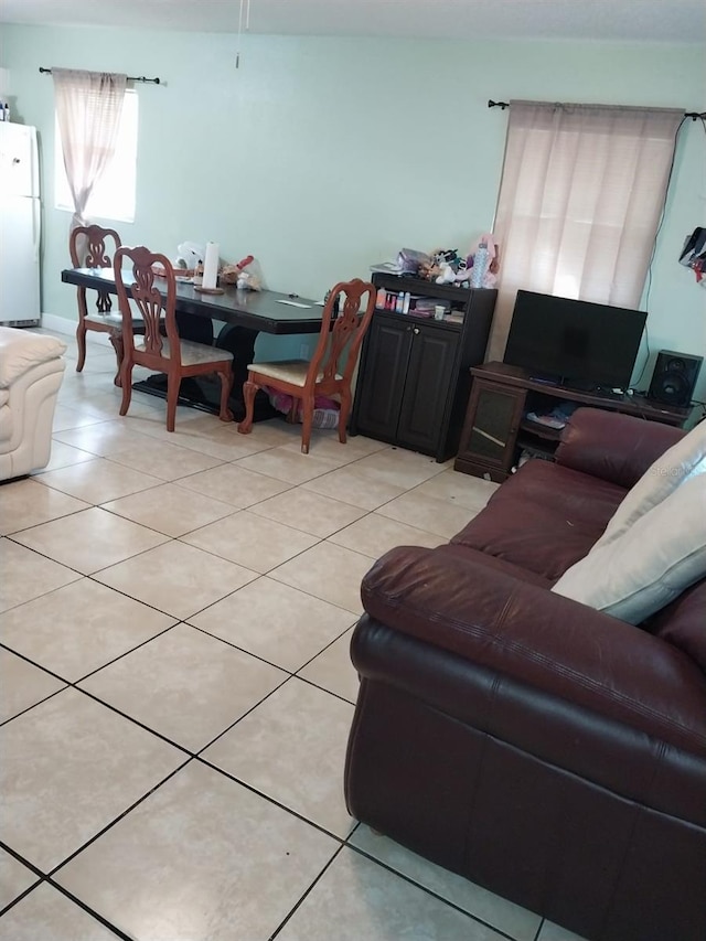 view of tiled living room