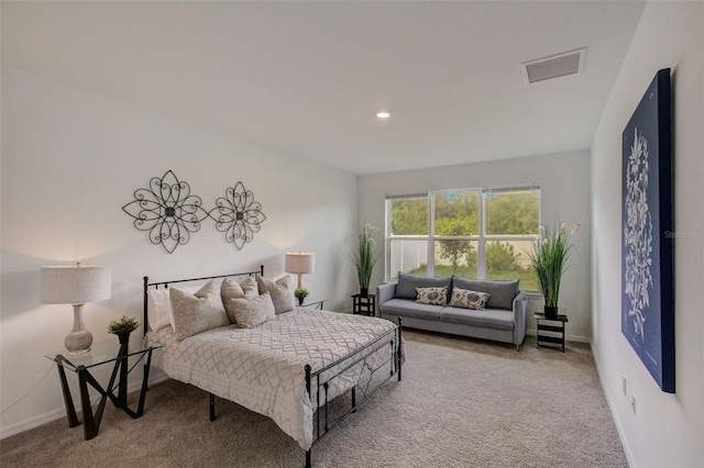 view of carpeted bedroom