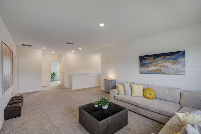 view of carpeted living room