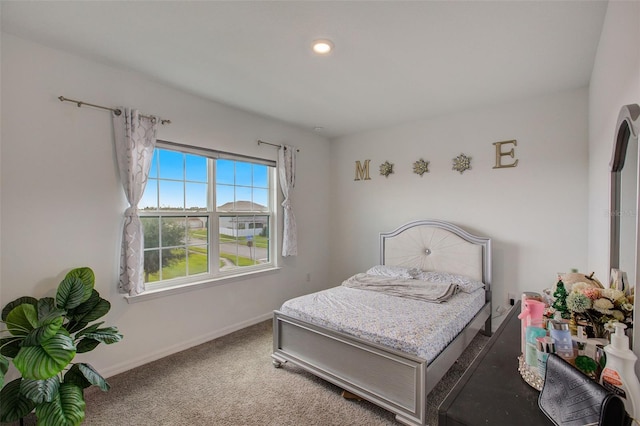 view of carpeted bedroom