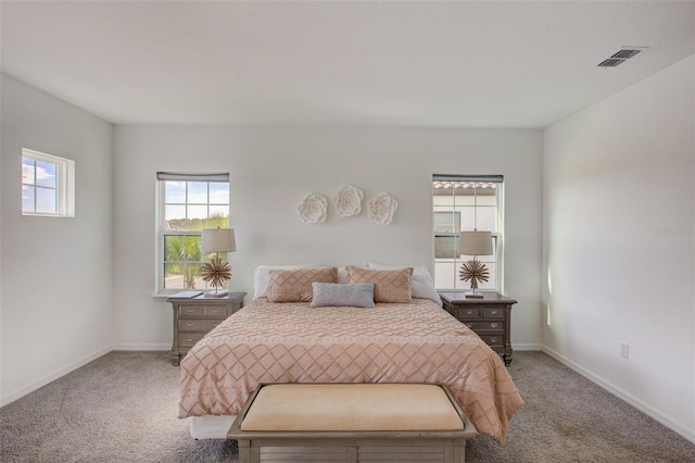 view of carpeted bedroom