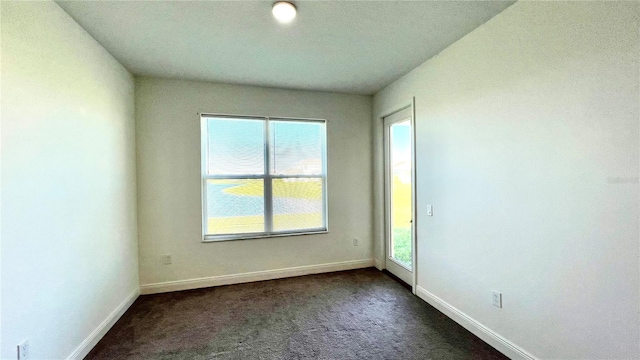 carpeted empty room with a healthy amount of sunlight