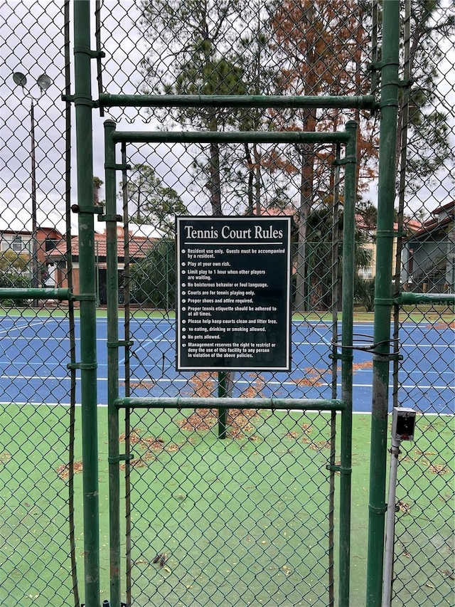 view of sport court