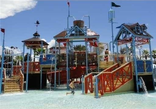 view of snow covered playground