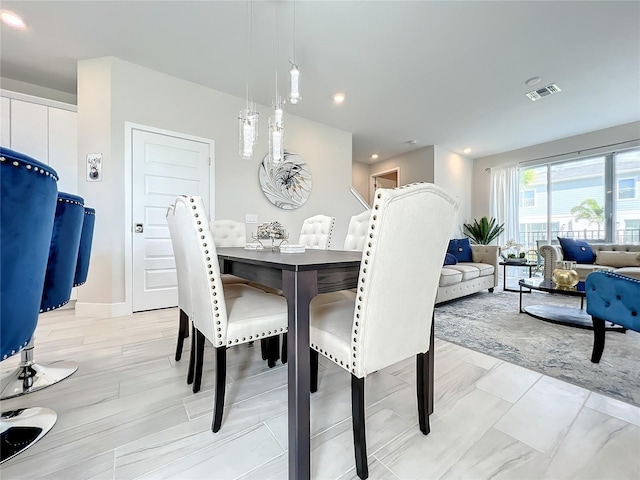 view of dining area