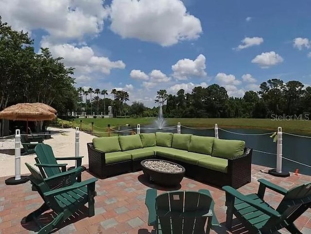 view of patio with outdoor lounge area