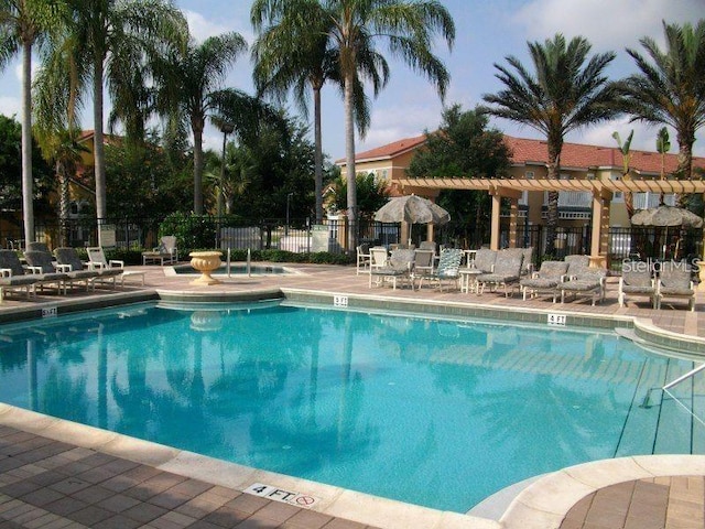 view of pool with a patio area