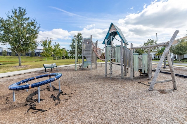 view of jungle gym