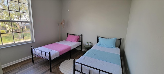 bedroom featuring hardwood / wood-style flooring