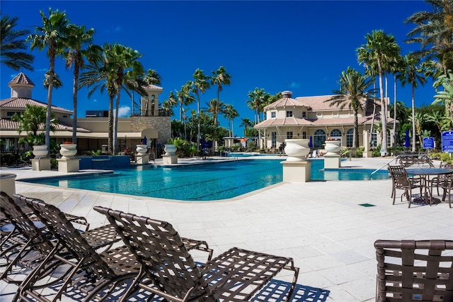 view of pool with a patio