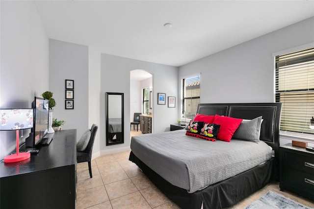 view of tiled bedroom