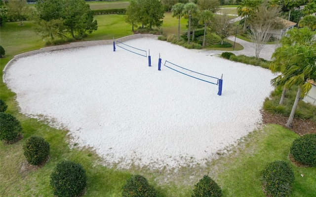 surrounding community featuring volleyball court