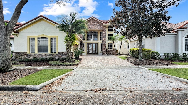 view of front of house with french doors