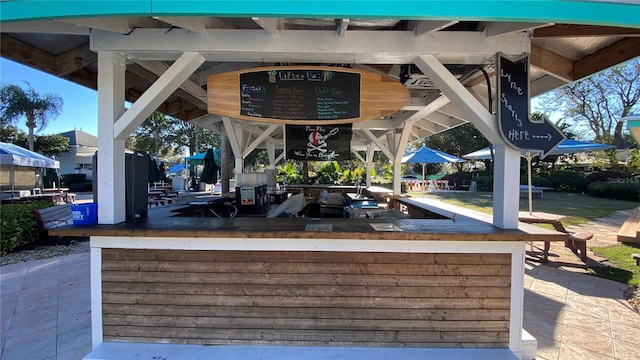 view of patio / terrace featuring a gazebo