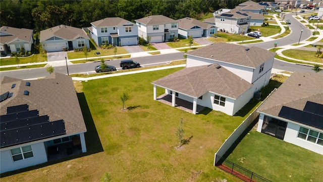 aerial view with a residential view