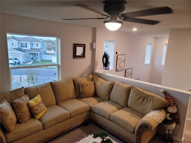 view of carpeted living room