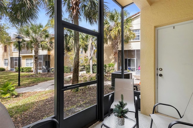 view of sunroom