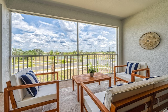 view of sunroom