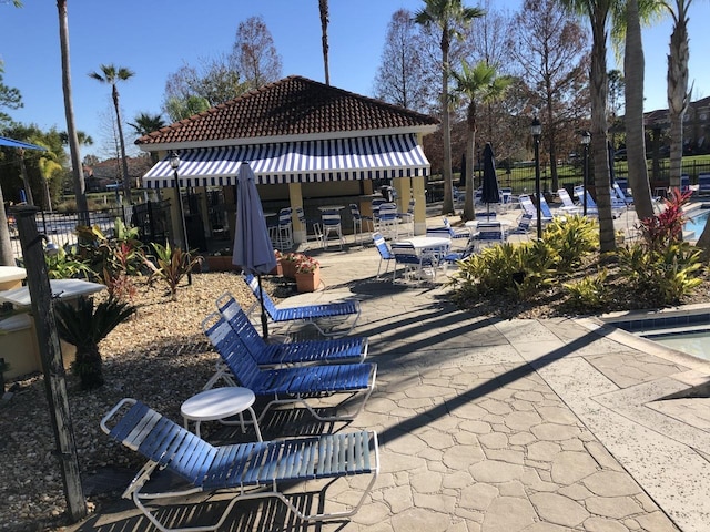 view of home's community with a patio