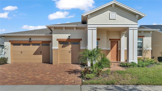 view of front of house featuring a garage