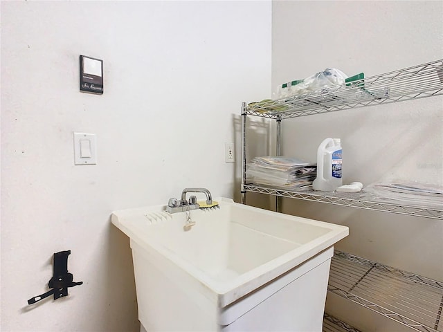 laundry area featuring sink