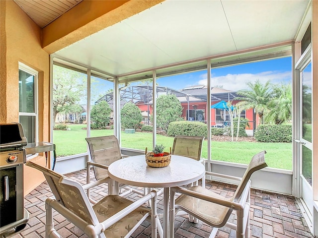 view of sunroom / solarium