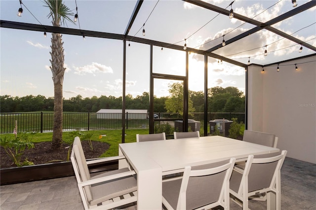 view of sunroom / solarium