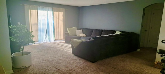 view of carpeted living room