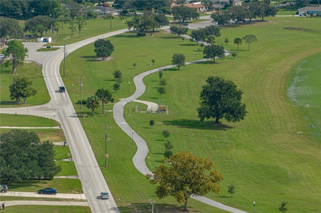 aerial view with a rural view