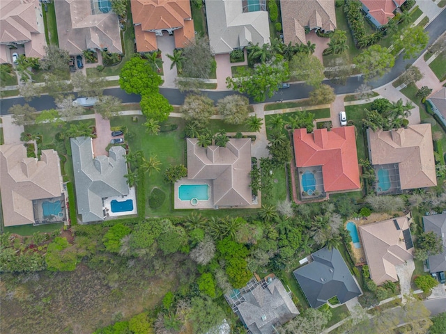 aerial view featuring a residential view