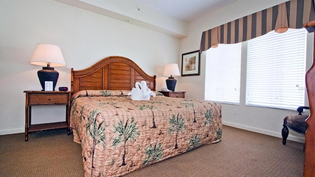 view of carpeted bedroom