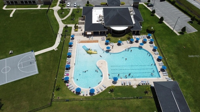 birds eye view of property