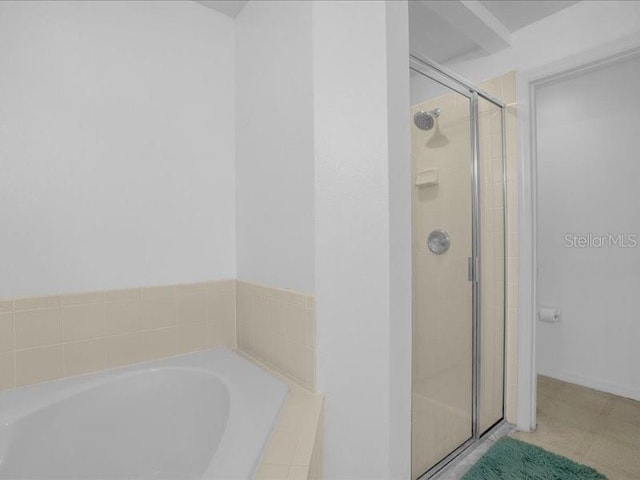 bathroom with plus walk in shower