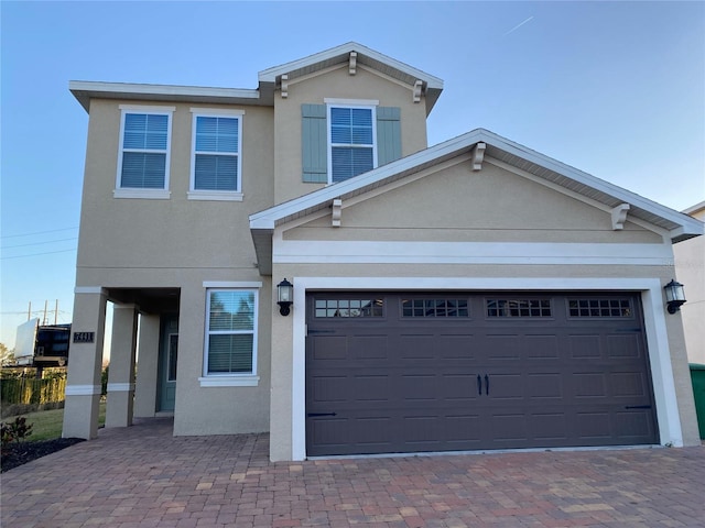 view of front facade with a garage