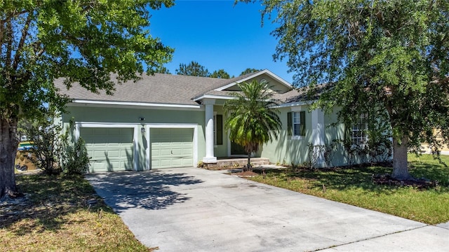 view of front facade with a garage