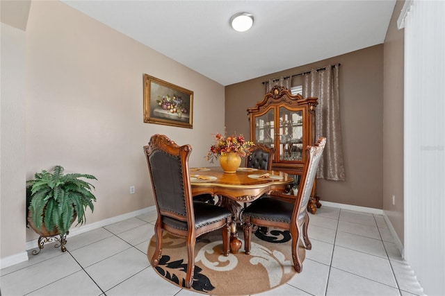 view of tiled dining area