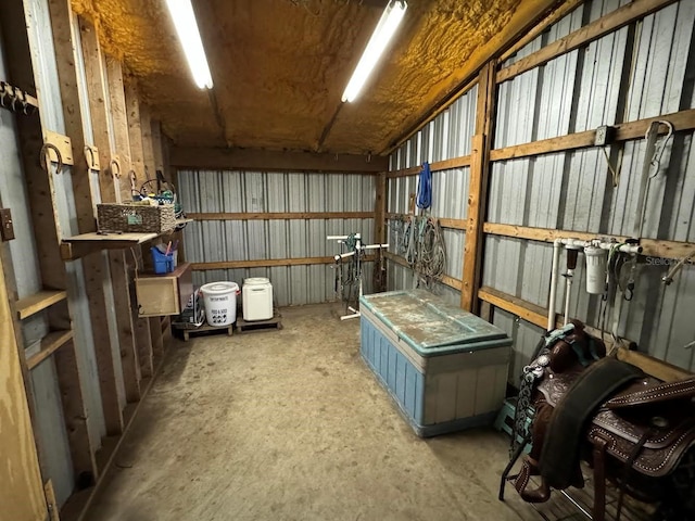 view of storage area