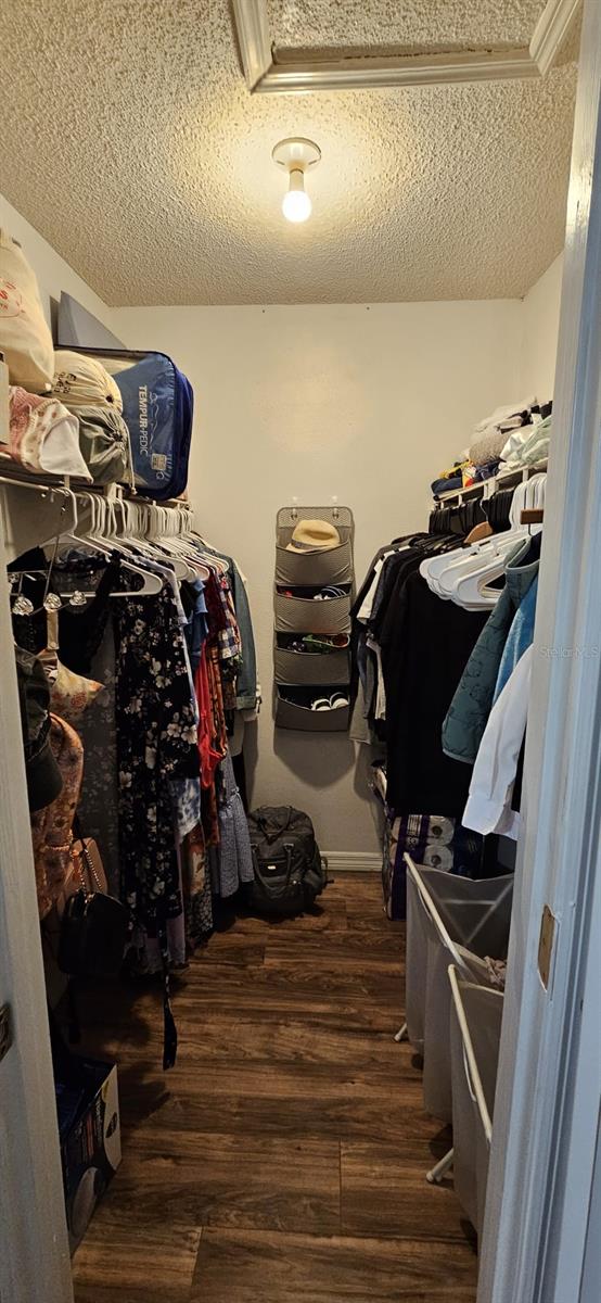 spacious closet featuring hardwood / wood-style flooring