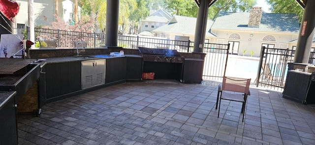 view of terrace with sink