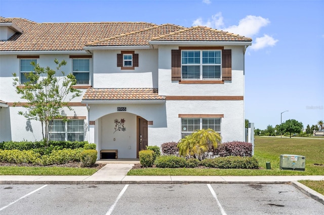 exterior space featuring a front lawn