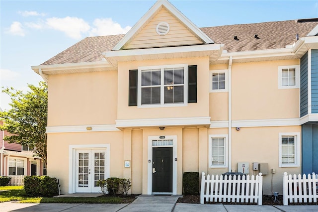 townhome / multi-family property with french doors