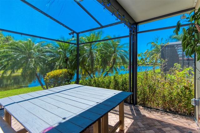 view of sunroom