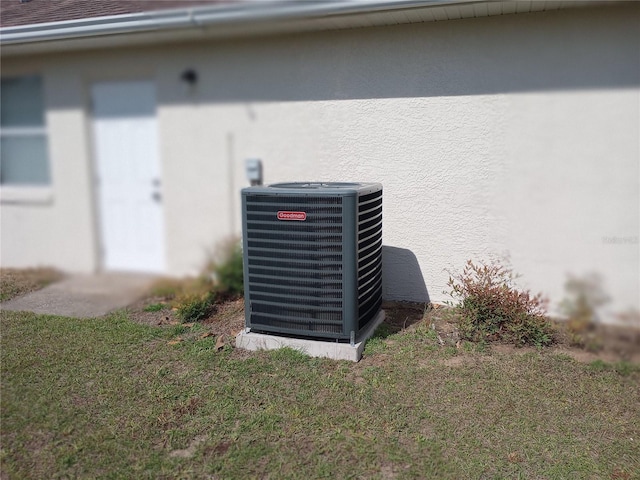 exterior details with central air condition unit